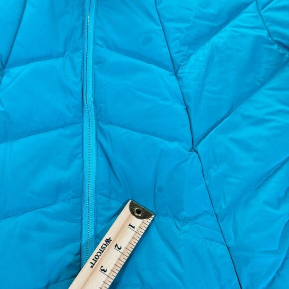 Spyder Syrround Down Jacket Womens Small Blue Goose Puffer Mock Neck Outdoor - Picture 6 of 16